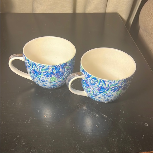 Lilly Pulitzer Blue Floral Mugs - Picture 2 of 5